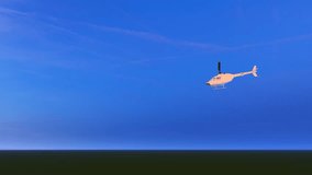 Flying helicopter animation, featuring smooth motion for professional video compositing and visual effects production. - Powered by Shutterstock - Get 15% off with code: PIKWIZARD15