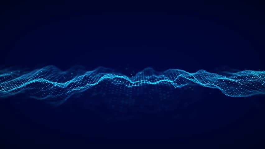 3D digital dynamic wave. Flow digital structure. Secure cybersecurity data connection. Cyber technology background. 3D rendering.