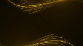 Glowing golden light trails sweep dark space shimmering particles, elegant visual motion. Perfect for celebration intros, awards, presentations luxury branding background festive or glamorous visuals. - Powered by Shutterstock - Get 15% off with code: PIKWIZARD15
