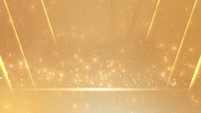 Golden light beams shine misty dust, sparkling particles dance warm backdrop visual background for awards, wedding videos, product reveals, luxury brand intros, festive titles, events, celebration - Powered by Shutterstock - Get 15% off with code: PIKWIZARD15