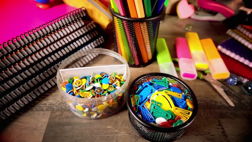 A bright arrangement of colorful school supplies like pencils, markers, crayons, and notebooks. Perfect for education themes, creative learning, teacher resources, and back-to-school promotions. - Powered by Shutterstock - Get 15% off with code: PIKWIZARD15