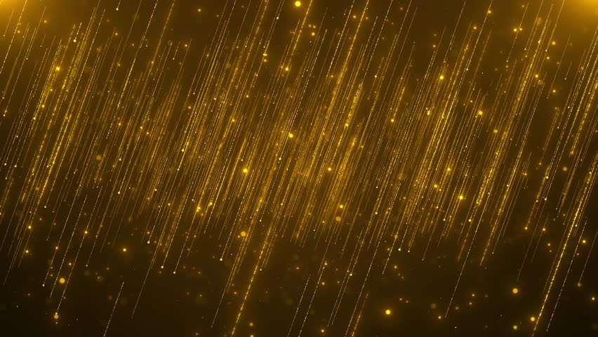 Golden streaks rain elegance canvas of celebration, success, royalty. for titles, luxury brand intros, gala awards, festive greetings. Smooth motion modern richness, cinematic glow, stylish energy.