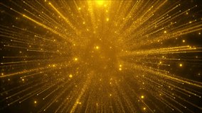 Golden digital rays explode in center particles spread shine, light trails flicker sparkle effect starburst background, festive glamour, celebration sparkle ring burst, glowing screen, magic lines. - Powered by Shutterstock - Get 15% off with code: PIKWIZARD15