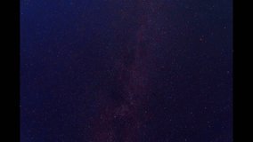 Horizontal time lapse video of night sky, segment of Milky Way Galaxy rotates clockwise. Time-lapse footage for study of atmospheric glow, celestial bodies, stars, meteors, asteroids and other - Powered by Shutterstock - Get 15% off with code: PIKWIZARD15