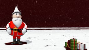 Santa Claus Animation with Falling Snow - Powered by Shutterstock - Get 15% off with code: PIKWIZARD15