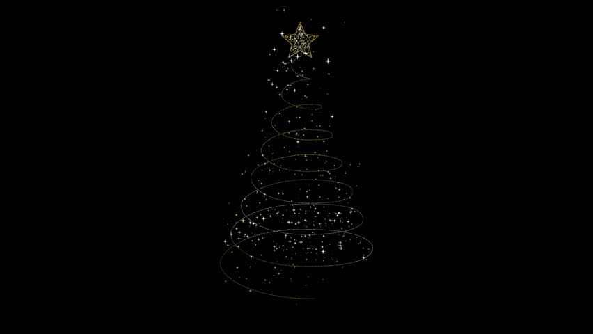 Spiral Christmas Tree Loop Animation_Transparent Background