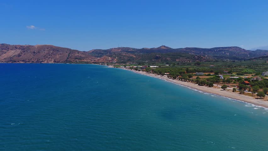 Aerial sweep of Crete