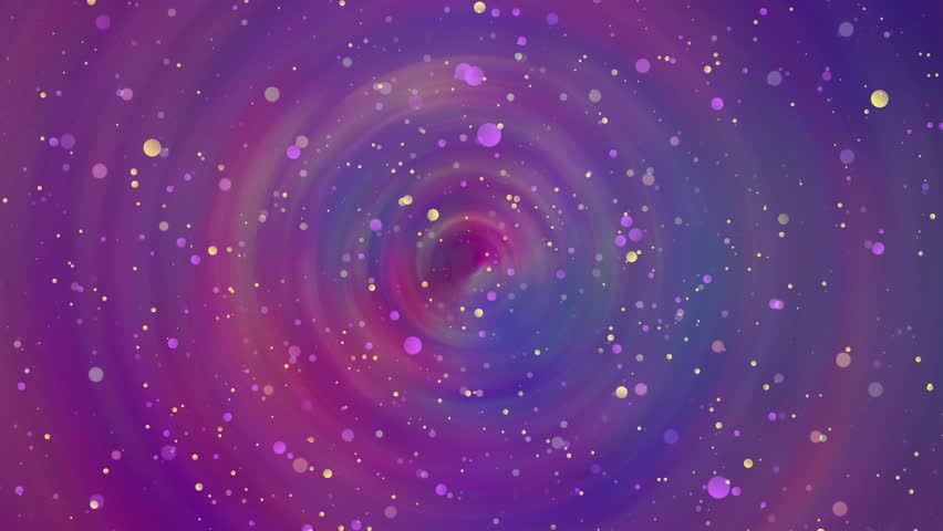 Fast whirling particles create vibrant purple background with swirling light motion effects