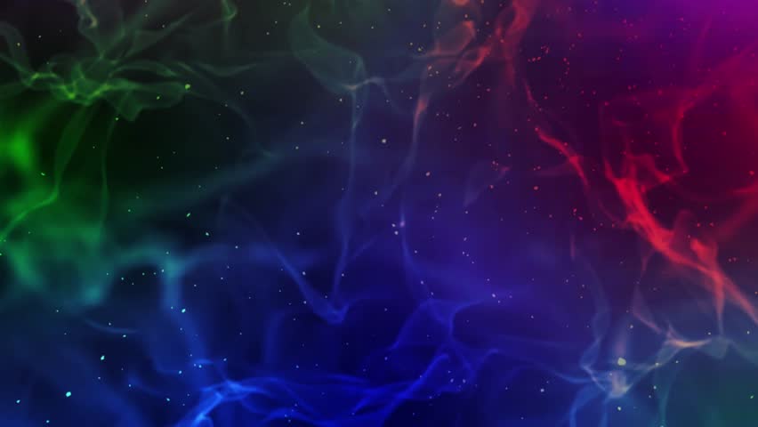 A vibrant cosmic scene with colorful swirling nebula clouds in red, blue, and green, filled with floating star-like particles. Creates a beautiful and energetic space background. - Powered by Shutterstock - Get 15% off with code: PIKWIZARD15