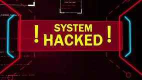 futuristic digital interface with a central System Hacked warning, programming code background. cybersecurity, data breaches, and high tech crime - Powered by Shutterstock - Get 15% off with code: PIKWIZARD15