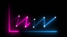 Abstract neon business growth graph animation. glowing neon growth bar graph sign animation on black background. Glowing digital financial graph background Global business analysis concept - Powered by Shutterstock - Get 15% off with code: PIKWIZARD15