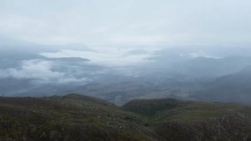 Landscape Aerial Drone Footage of Misty Mountain Valley with Grazing Animals at Sunrise - Powered by Shutterstock - Get 15% off with code: PIKWIZARD15