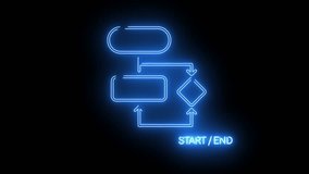 Neon glowing start to end map route symbolizing travel, planning, and navigation journey - Powered by Shutterstock - Get 15% off with code: PIKWIZARD15