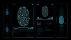 Digital Fingerprint Scan Displayed On A Futuristic Interface With Biometric Identification Data, Symbolizing Security, Authentication, And High-Tech Cybersecurity Systems - Powered by Shutterstock - Get 15% off with code: PIKWIZARD15