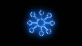 Neon glowing connected nodes symbolizing networking, digital communication, and system integration - Powered by Shutterstock - Get 15% off with code: PIKWIZARD15
