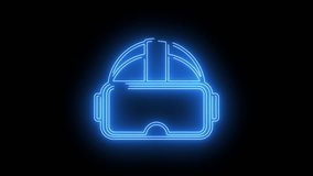 Neon glowing VR headset symbolizing immersive gaming, digital simulation, and virtual reality experience - Powered by Shutterstock - Get 15% off with code: PIKWIZARD15