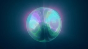Bright abstract sphere floating in dark environment with glowing neon lights and energy aura - Powered by Shutterstock - Get 15% off with code: PIKWIZARD15