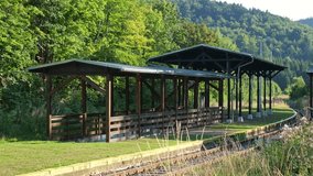 Mountain Rural Area Train Railway Station Platform - Powered by Shutterstock - Get 15% off with code: PIKWIZARD15