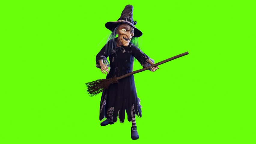 Witch on Green Screen – Halloween Chroma Key Footage for Reactions, Intros and Spooky Edits