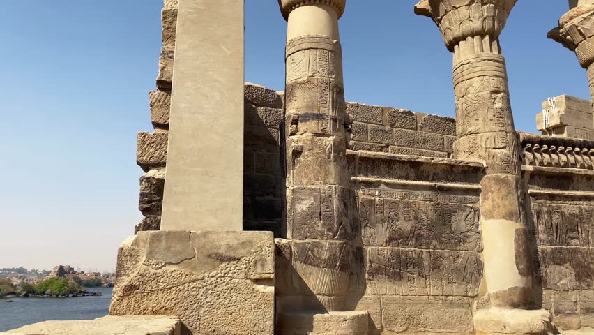 The Temple of Isis on Agilkia Island on Lake Nasser-Philae is located in Egypt.