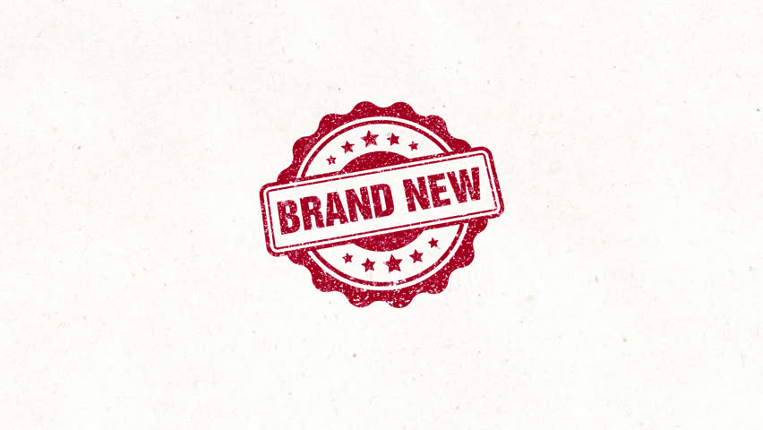 Abstract Golden Brand New Rubber Stamp Seal. Golden Oval Shape Rubber Stamp With Brand New Text Seal