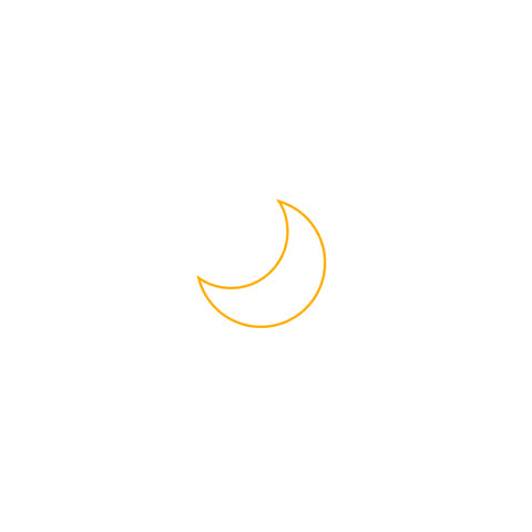 Animated night icon with a crescent moon. Simple, clean outline motion graphic for nighttime, sleep, or weather.
