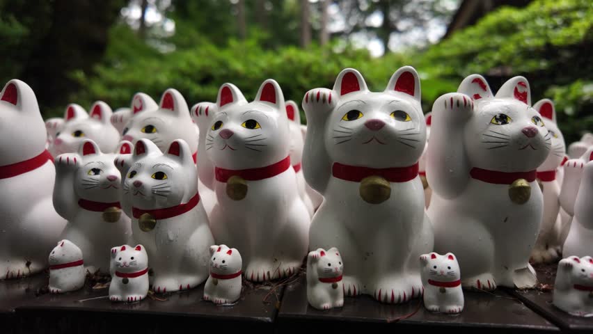 Lucky cat Maneki-neko Tokyo Japan gift shop birthplace lucky charm Daikeizan Gotokuji temple