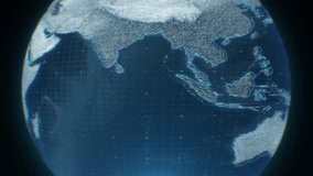 Digital earth globe with connecting lines and glowing lights, symbolizing international networking, AI, and future technology. - Powered by Shutterstock - Get 15% off with code: PIKWIZARD15