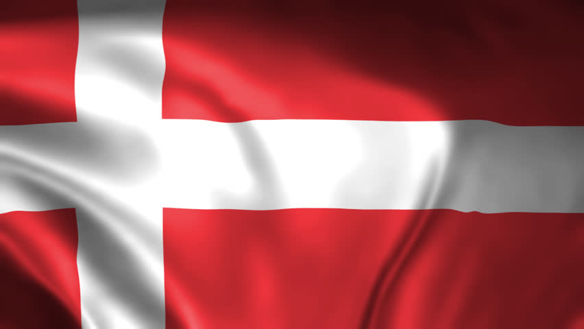 Waving Flag Denmark Animation elegant flag