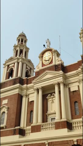 Sacred Heart Cathedral Church located at Connaught Place, Delhi, India, Beautiful architectural view from outside of Cathedral Church in Central Delhi during evening time