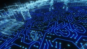 Holographic computer chip circuit board - Powered by Shutterstock - Get 15% off with code: PIKWIZARD15