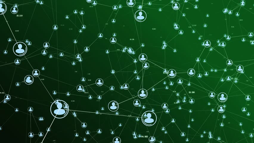 People icons links and social media networks