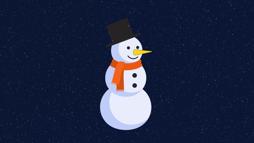 Snowman Vector Illustration for Winter