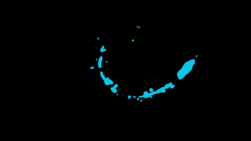 2d flash fx liquid Splash animation, cartoon splash transition, 4k video with transparent background