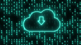 "Futuristic Cloud Download Animation with Glowing Green Matrix Binary Code Background, Digital Data Transfer, Cyber Technology, Cloud Computing, and Secure Storage" - Powered by Shutterstock - Get 15% off with code: PIKWIZARD15