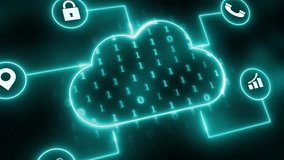 "Digital Cloud Network Animation: Data Security, Communication, and Analytics Integration in a High-Tech, Binary-Based Virtual Cloud System" - Powered by Shutterstock - Get 15% off with code: PIKWIZARD15