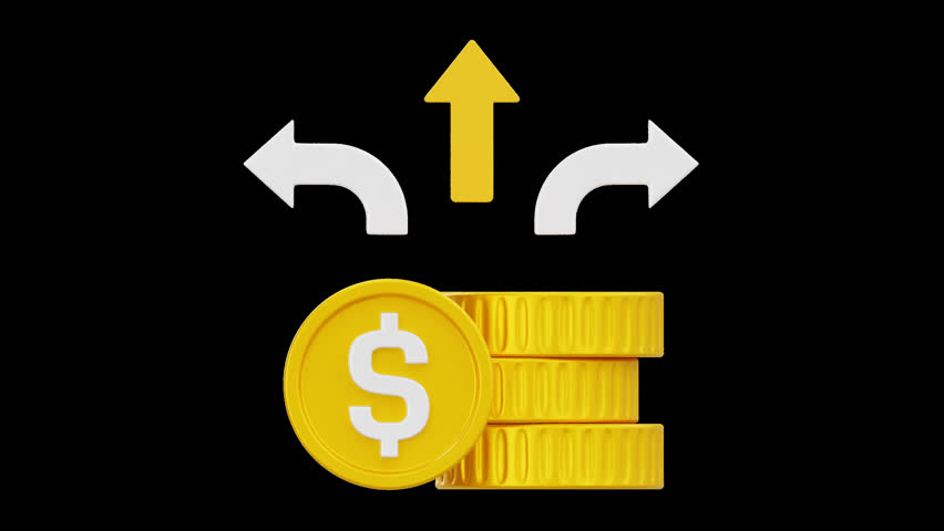 Alternative Finance Investment Options 3D Animation, Alpha Channel
