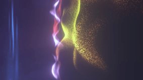 Vibrant waves of particles form glowing terrain - Powered by Shutterstock - Get 15% off with code: PIKWIZARD15