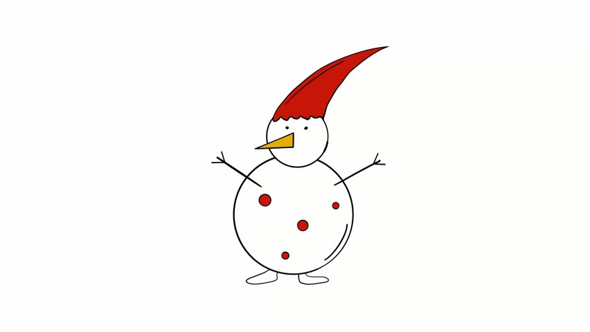 snowman or iceman on white background