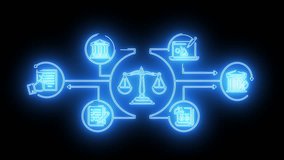 Futuristic neon shield icon representing cyber security, AI protection and safe digital business environment - Powered by Shutterstock - Get 15% off with code: PIKWIZARD15