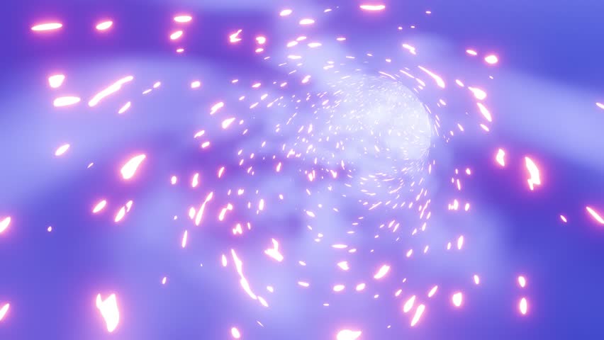 Space Sci fi net tunnel VJ loop with cosmo background