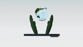 3D animation of a shield and globe symbolizing cyber security and data protection. Concept of online safety, digital network, and technology security. - Powered by Shutterstock - Get 15% off with code: PIKWIZARD15