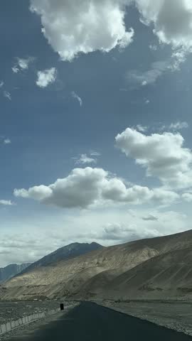 Time lapse of Ladakh mountain road in India