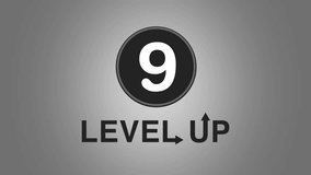 Level UP animation with number counter. Level up text with circle counter animation. Neon level up sign and upper Level
 - Powered by Shutterstock - Get 15% off with code: PIKWIZARD15
