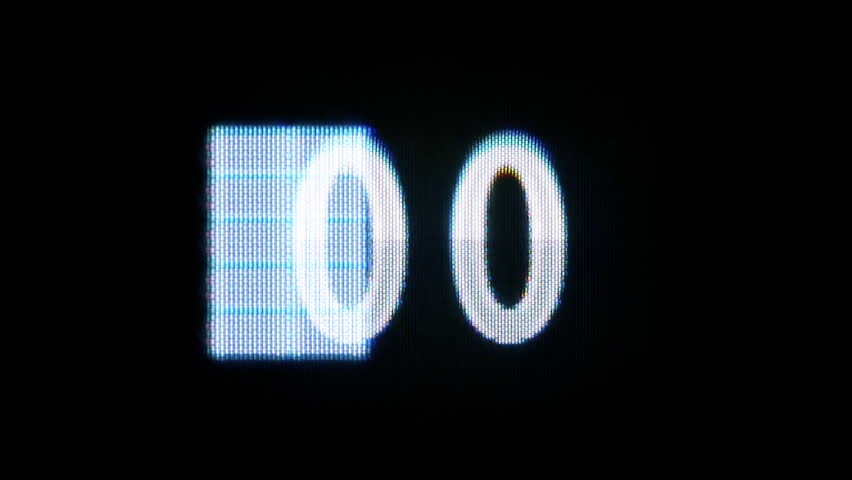 clock and countdown digital numbers and measurement elements for hud display