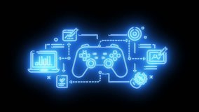 Neon glowing brain with artificial intelligence icons and digital neural network connections - Powered by Shutterstock - Get 15% off with code: PIKWIZARD15