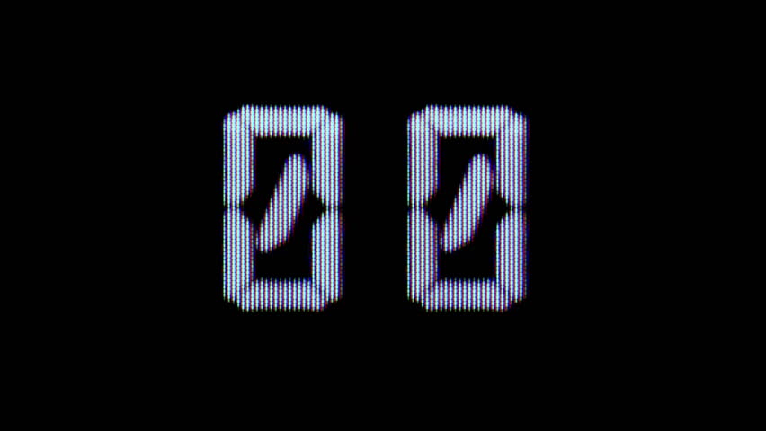 clock and countdown digital numbers and measurement elements for hud display
