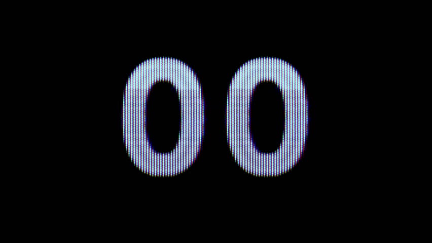 clock and countdown digital numbers and measurement elements for hud display