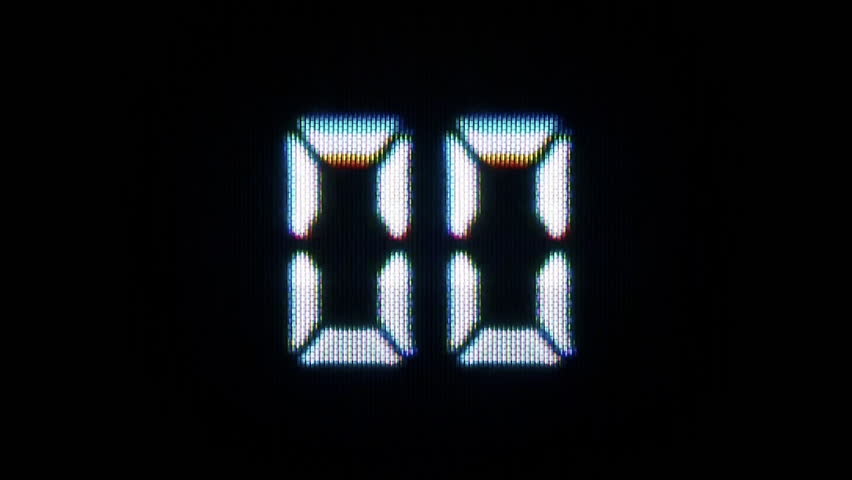 clock and countdown digital numbers and measurement elements for hud display