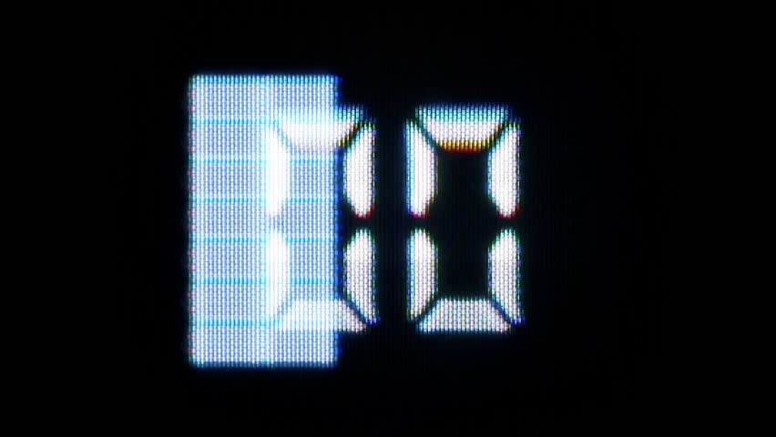 clock and countdown digital numbers and measurement elements for hud display